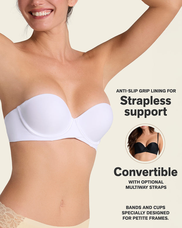 Double push-up strapless petite bra