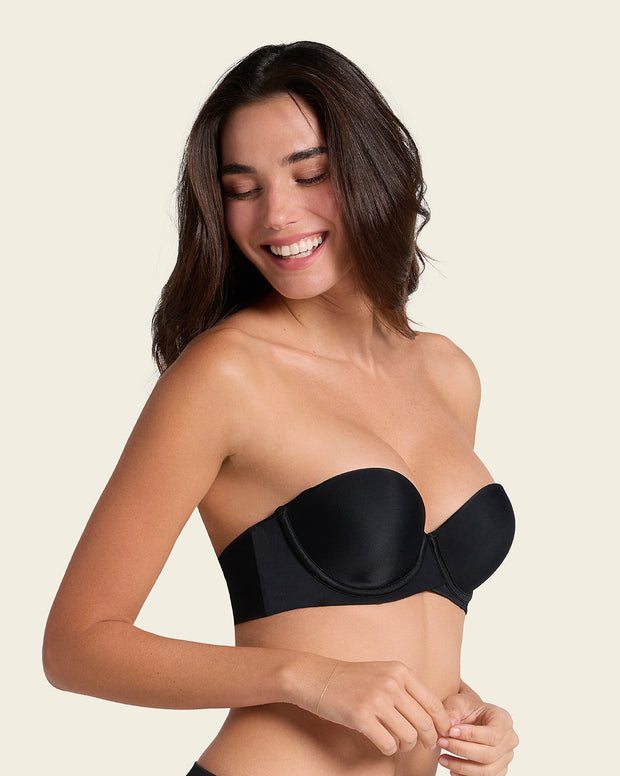 Double push-up strapless petite bra