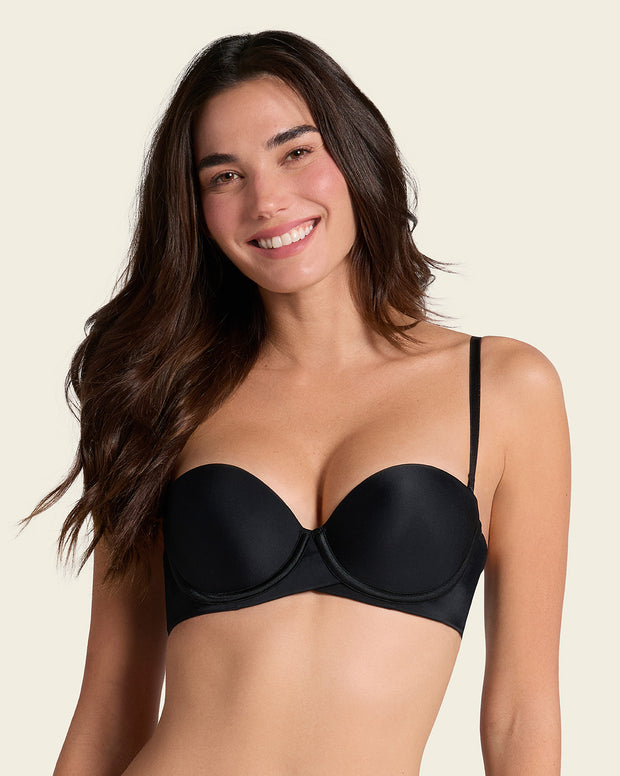 Double push-up strapless petite bra