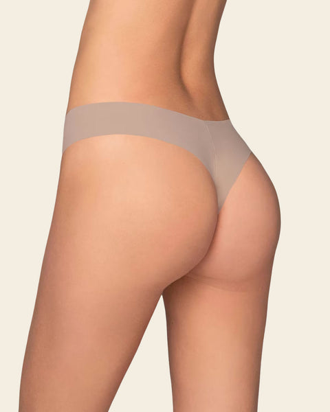 No Ride-Up Seamless Thong Panty#color_891-frosted-toffee
