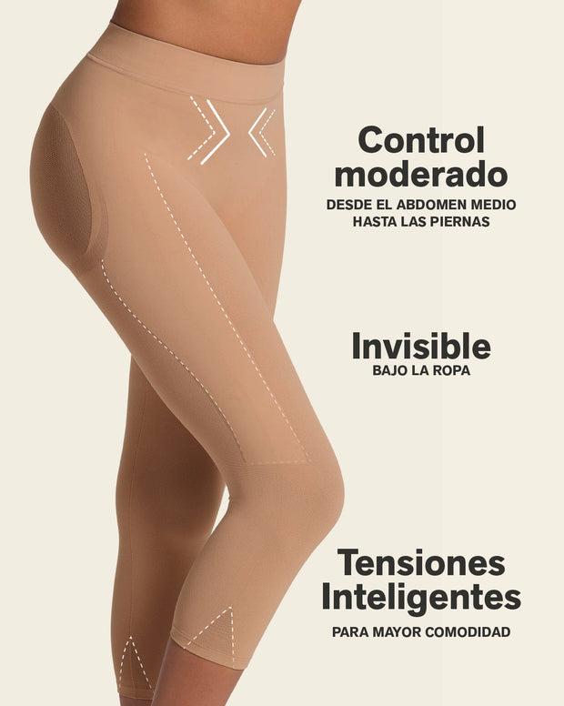 Invisible high-waisted capri shaper