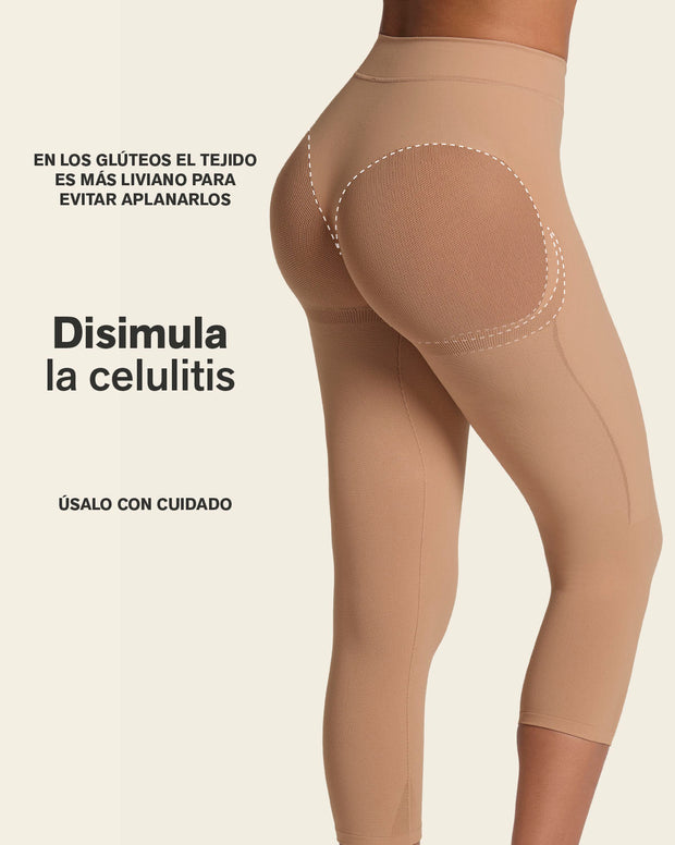 Invisible high-waisted capri shaper
