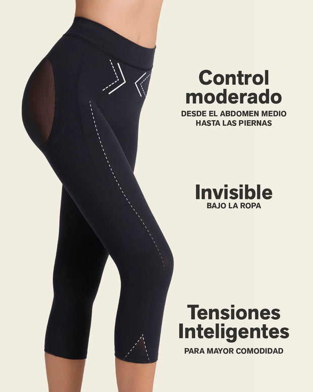 Invisible high-waisted capri shaper