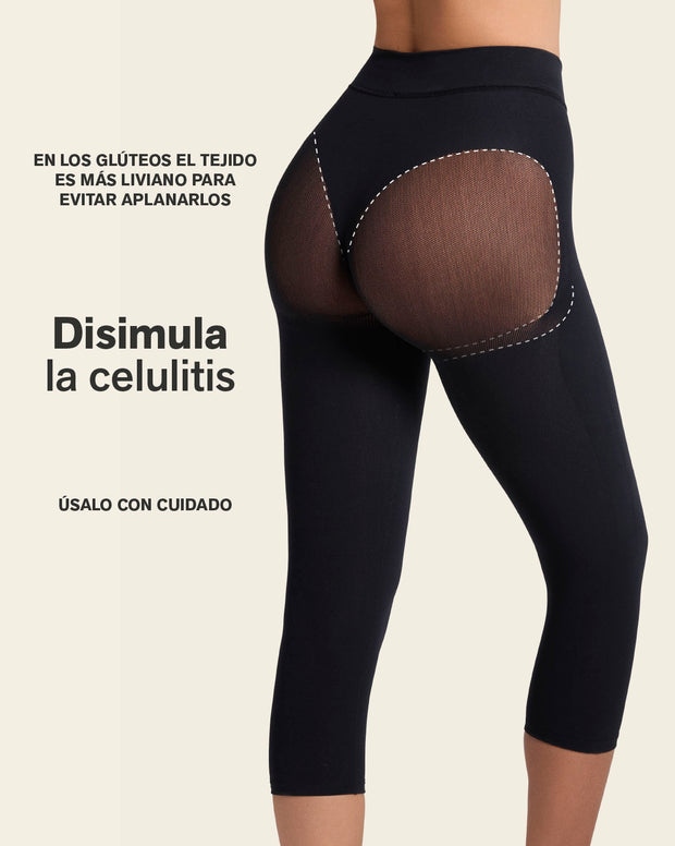 Invisible high-waisted capri shaper
