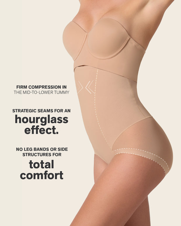 Extra high-waisted sheer bottom sculpting shaper panty