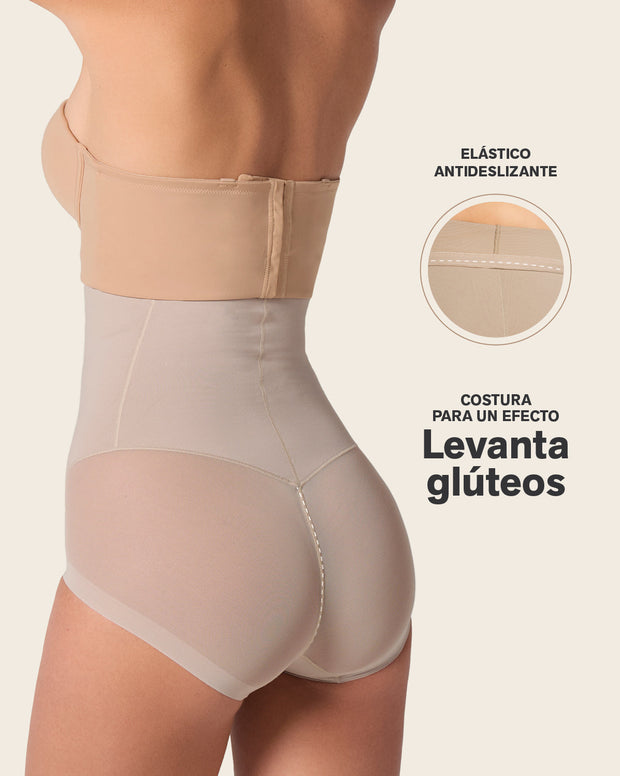 Extra high-waisted sheer bottom sculpting shaper panty