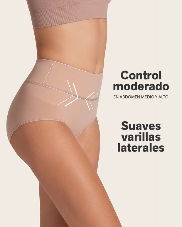 High-waisted classic smoothing brief