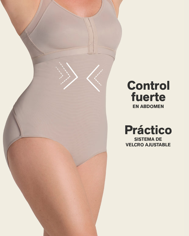 High-Waisted Firm Compression Post Surgical Panty with Adjustable Belly Wrap