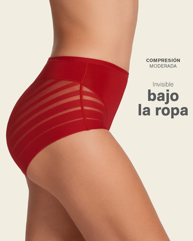 Lace stripe undetectable classic shaper panty