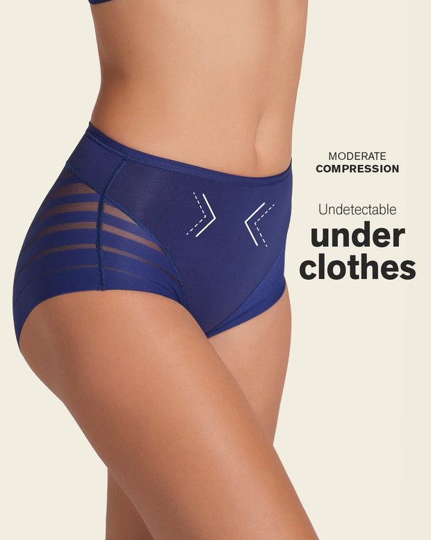 Lace stripe undetectable classic shaper panty