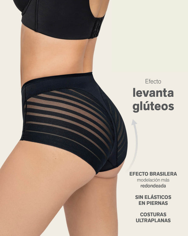 Lace stripe undetectable classic shaper panty