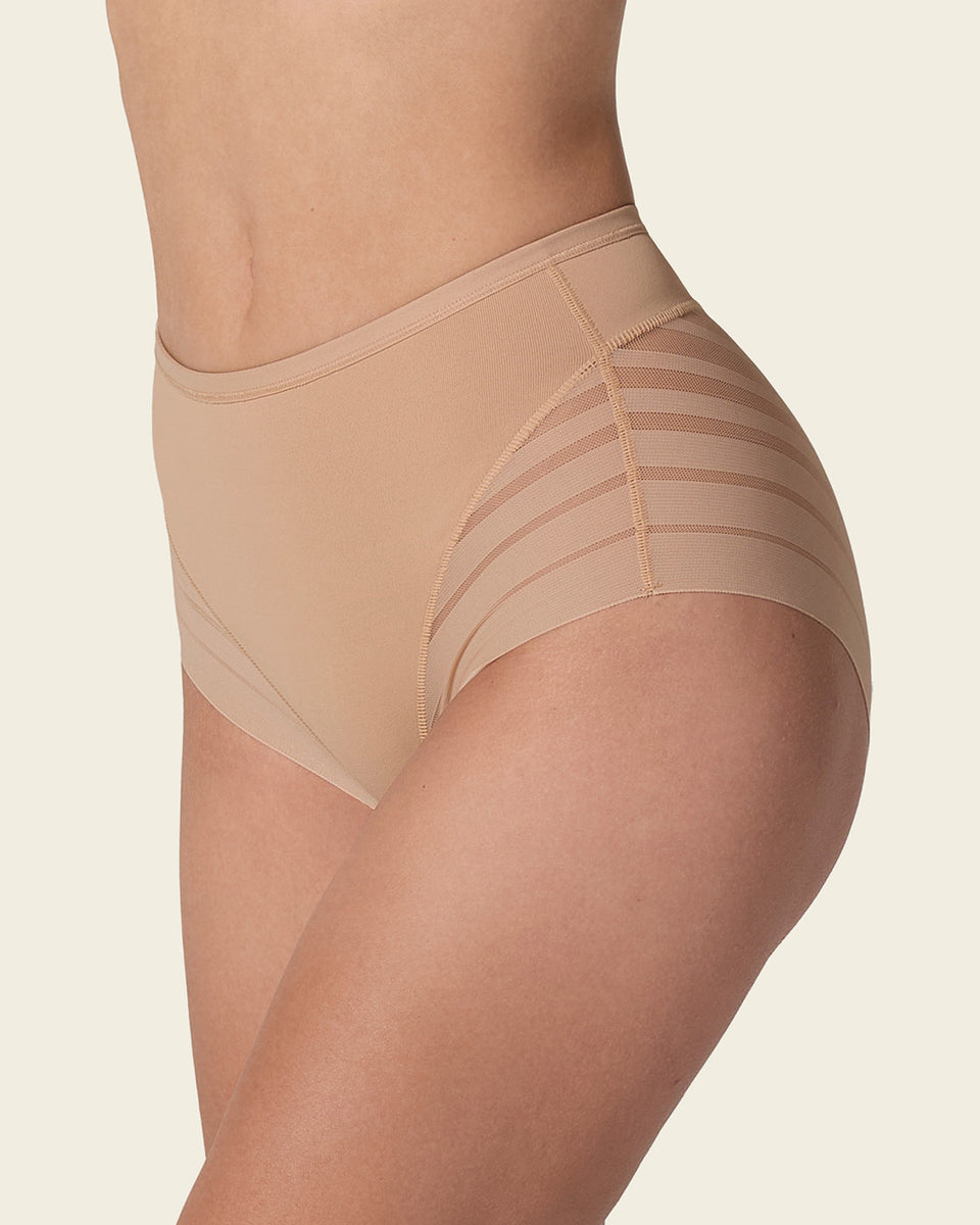Lace stripe undetectable classic shaper panty
