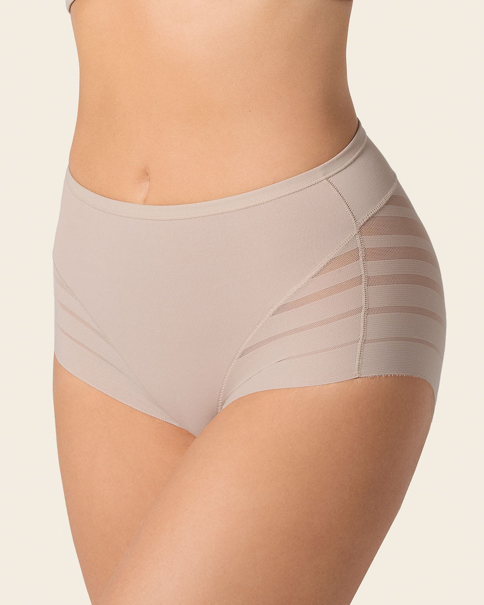 Lace stripe undetectable classic shaper panty