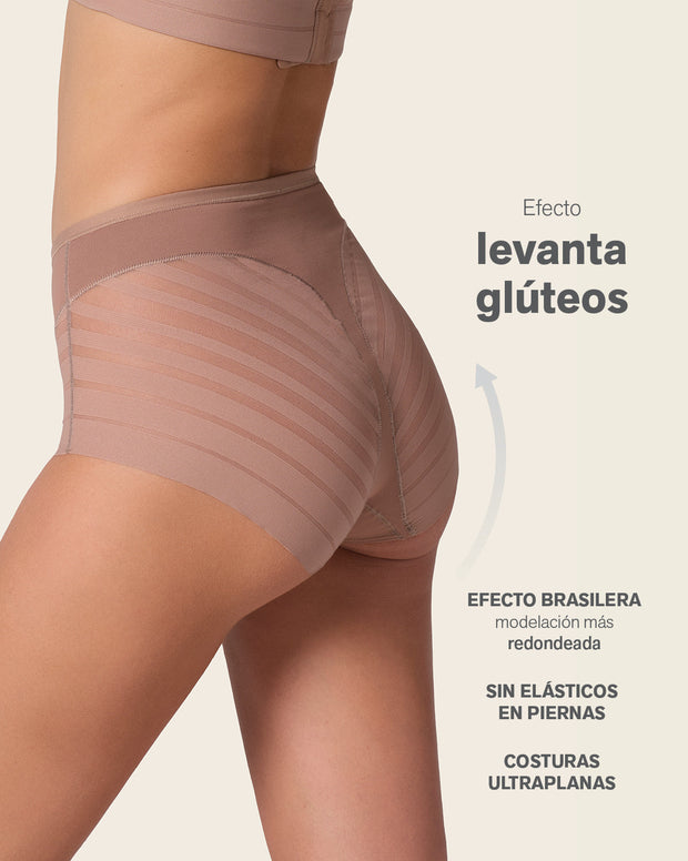 Lace stripe undetectable classic shaper panty