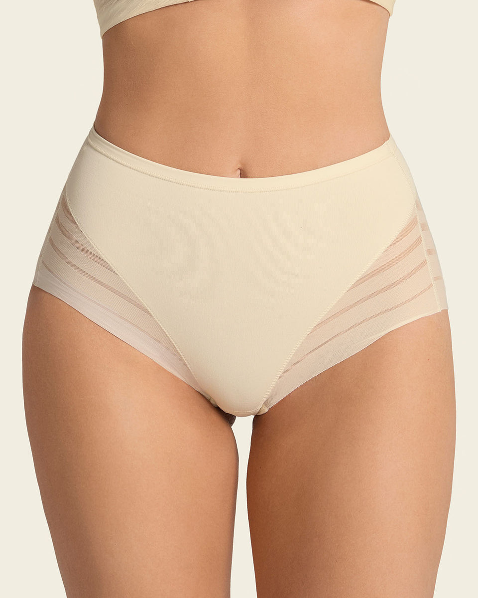 Lace stripe undetectable classic shaper panty