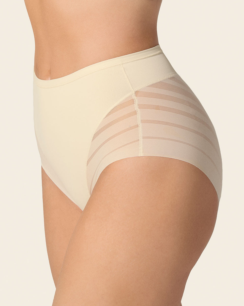 Lace stripe undetectable classic shaper panty