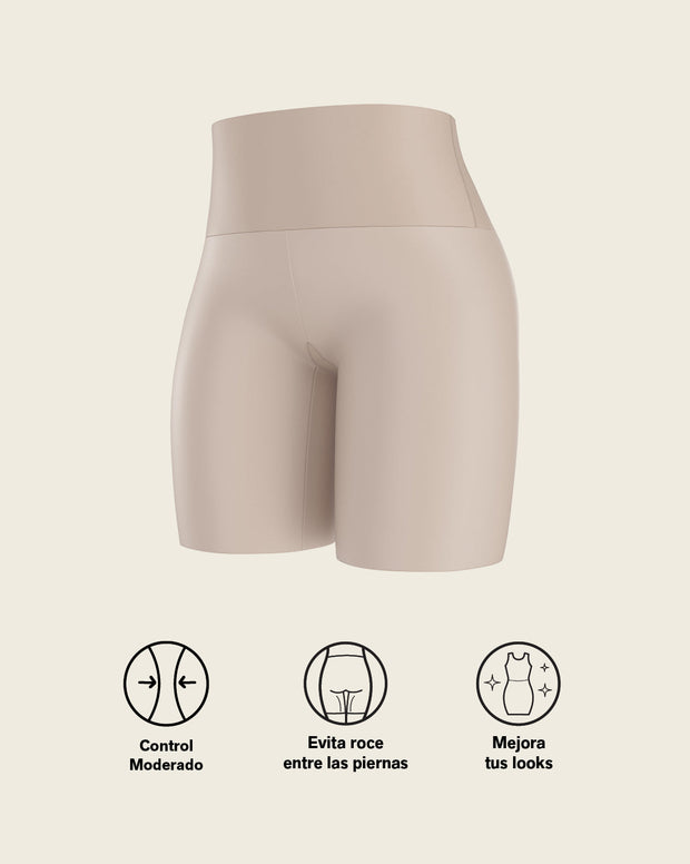 Moderate compression high-waisted shaper slip short