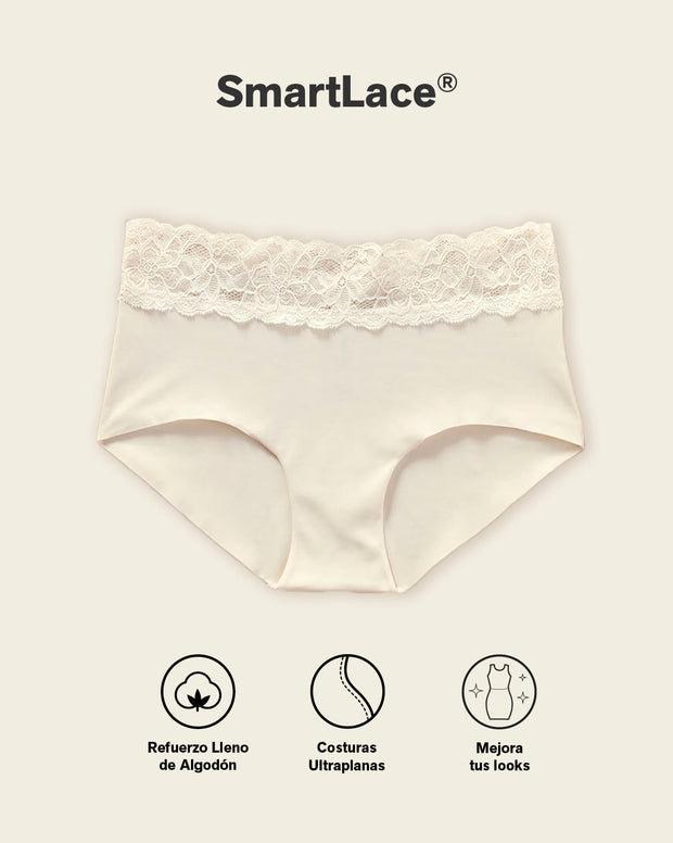 Ultra light lace trim hipster panty