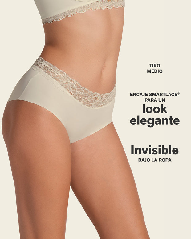 Ultra light lace trim hipster panty