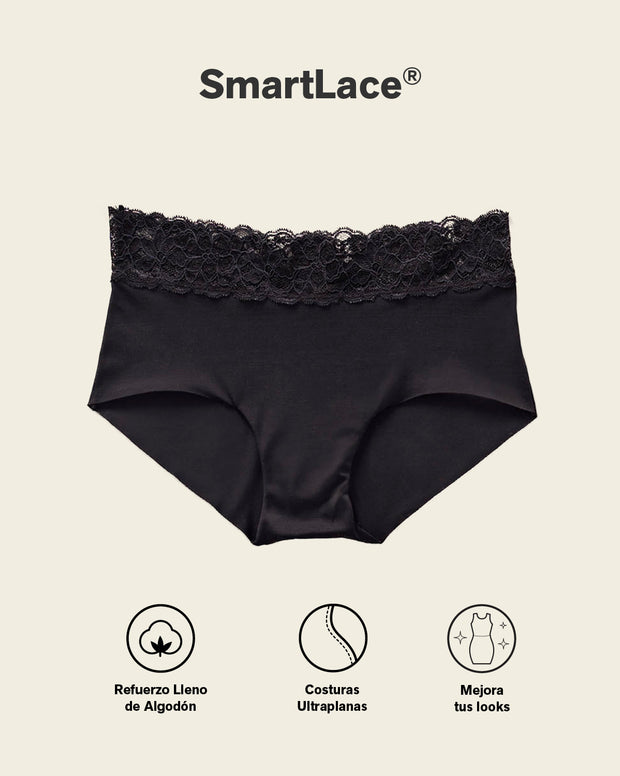 Ultra light lace trim hipster panty