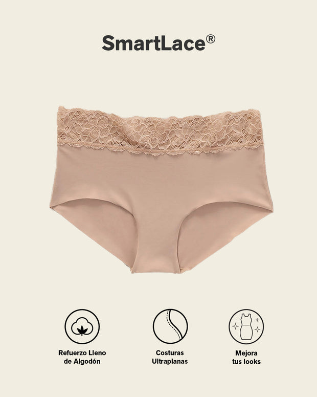 Ultra light lace trim hipster panty