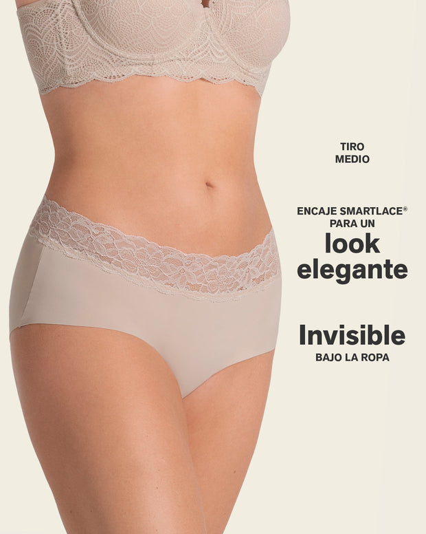 Ultra light lace trim hipster panty