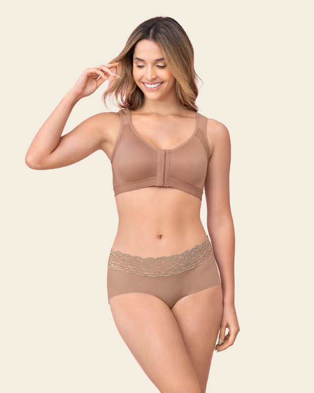 Panty Hípster en Tela Ultraliviana con Franja de Encaje