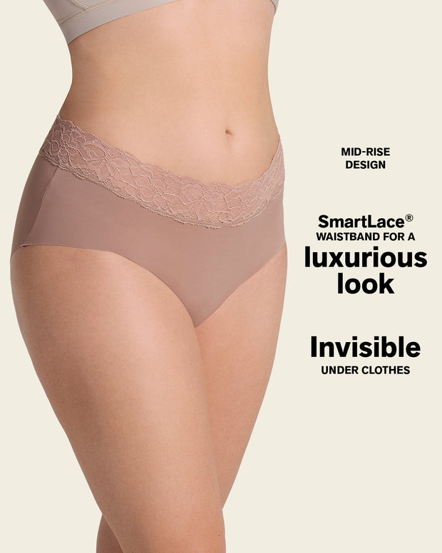 Ultra light lace trim hipster panty