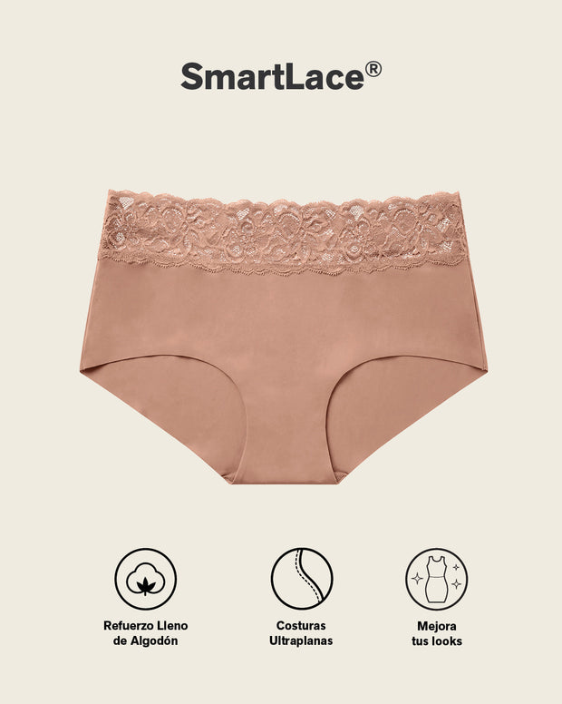 Ultra light lace trim hipster panty