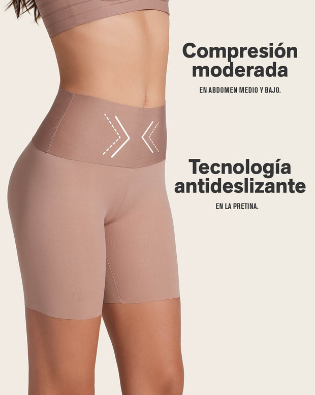 TikTok Viral Dúo: PowerStay Short + SmartShape Capri en Café Medio