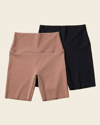 Stay-in-place seamless slip short#color_s01-black-brown