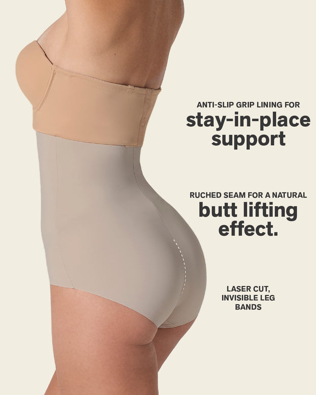 Extra high-waisted moderate shaper panty