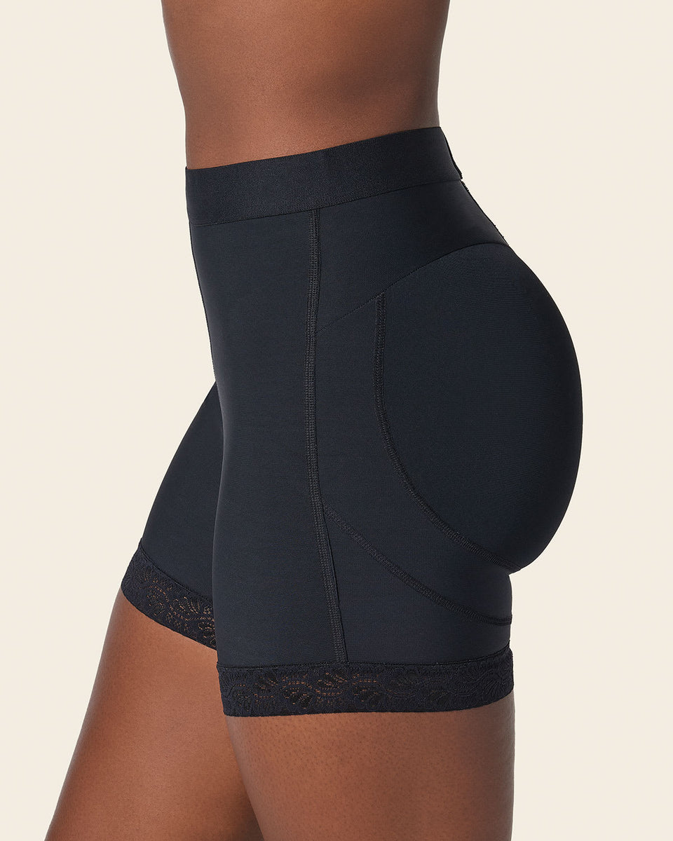 Mid-rise sculpting butt lifter shaper short