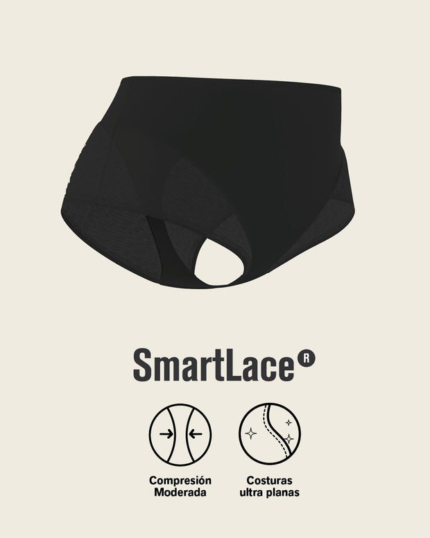 High-waisted sheer lace shaper panty