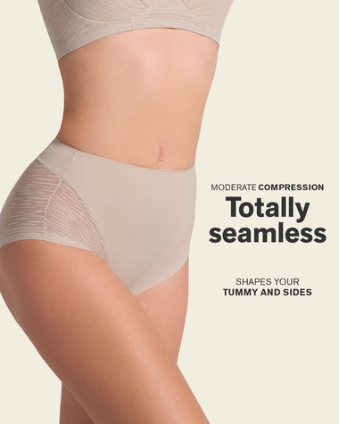 High-waisted sheer lace shaper panty#color_802-nude