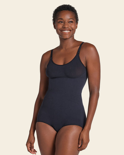 Invisible bodysuit shaper with super comfy compression#color_700-black