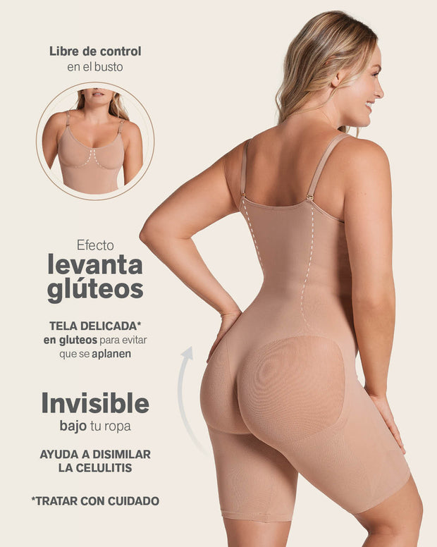 Full coverage seamless shaping bodysuit