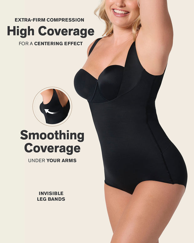 Plunge back classic sculpting body shaper