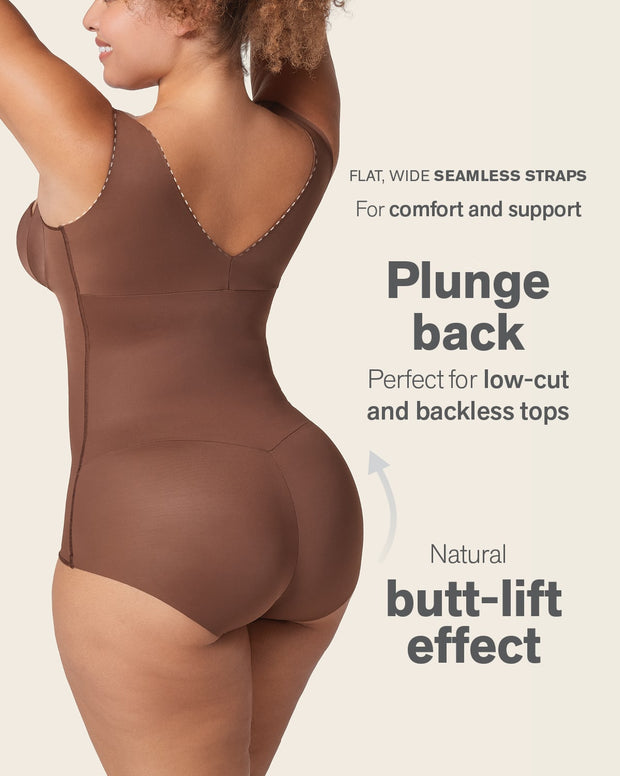 Plunge back classic sculpting body shaper