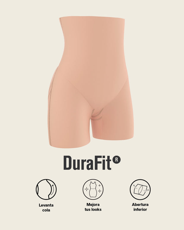 Strapless sculpting step-in body shaper with short bottom