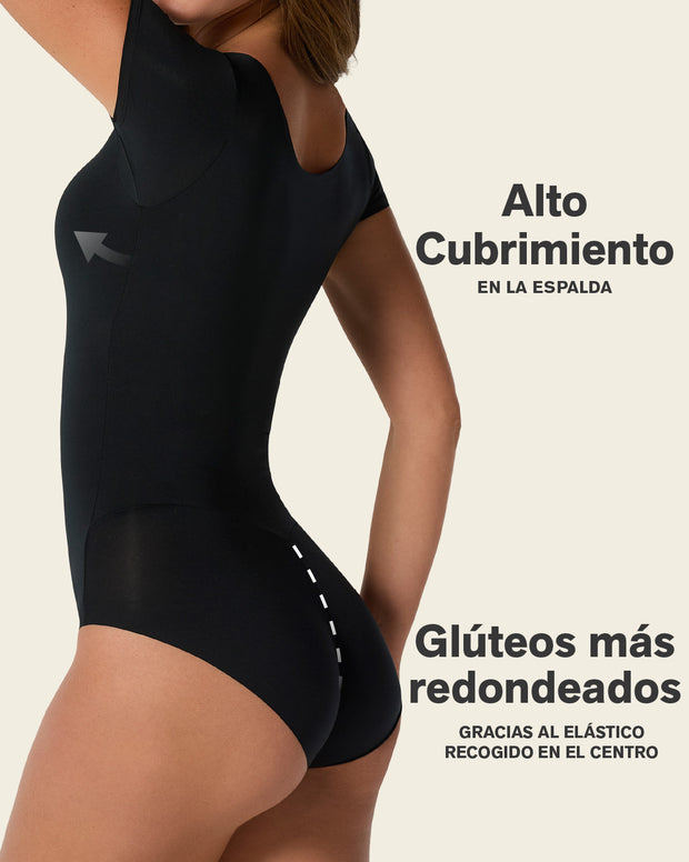 Short Sleeve Round Neck Shaper Bodysuit