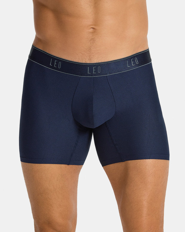 Mid-length boxer brief with ergonomic design