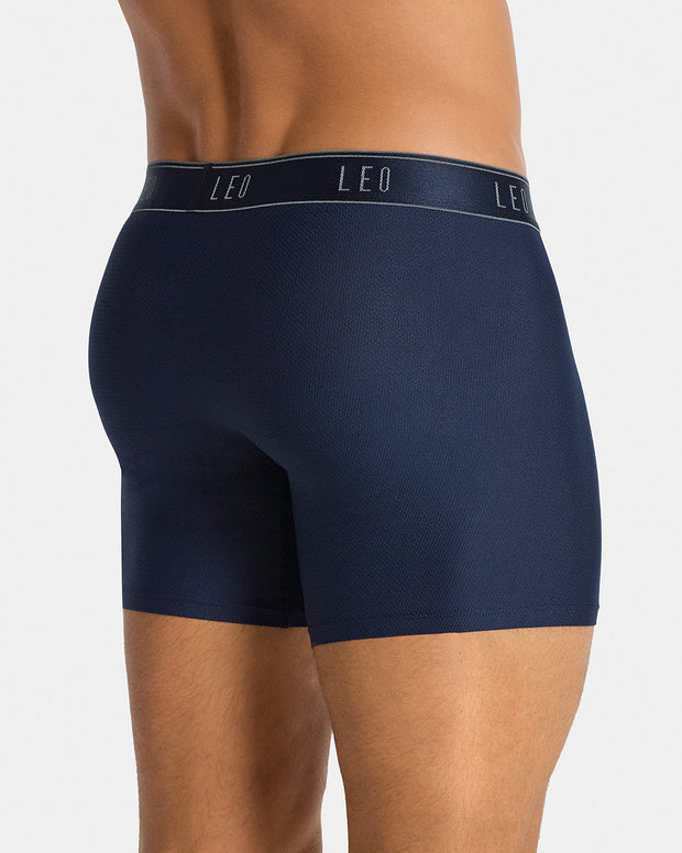 Mid-length boxer brief with ergonomic design