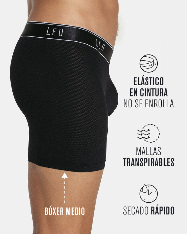 Mid-length boxer brief with ergonomic design