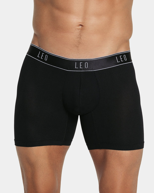 Mid-length boxer brief with ergonomic design