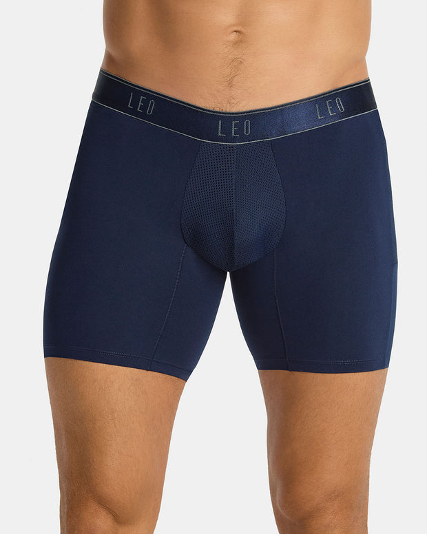 Long Athletic Boxer Brief with Side Pocket