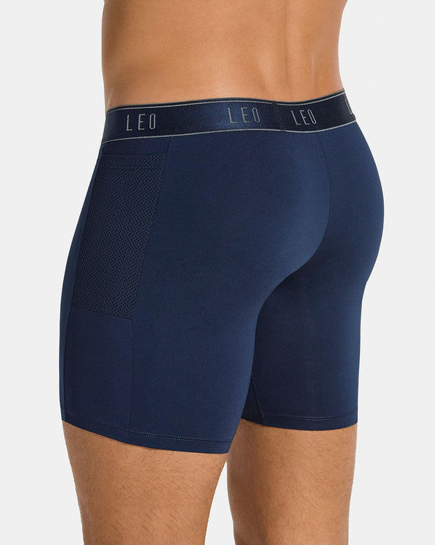 Long Athletic Boxer Brief with Side Pocket
