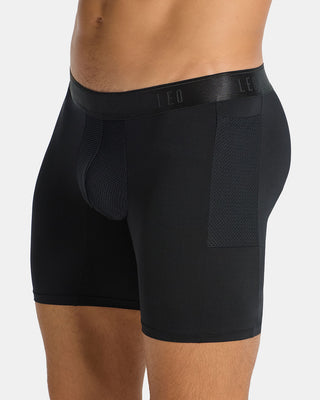 Long athletic boxer brief with side pocket#color_700-black
