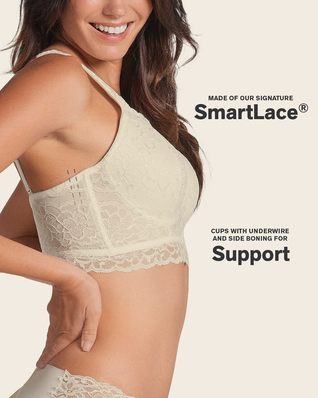Luxe lace underwire smoothing bustier