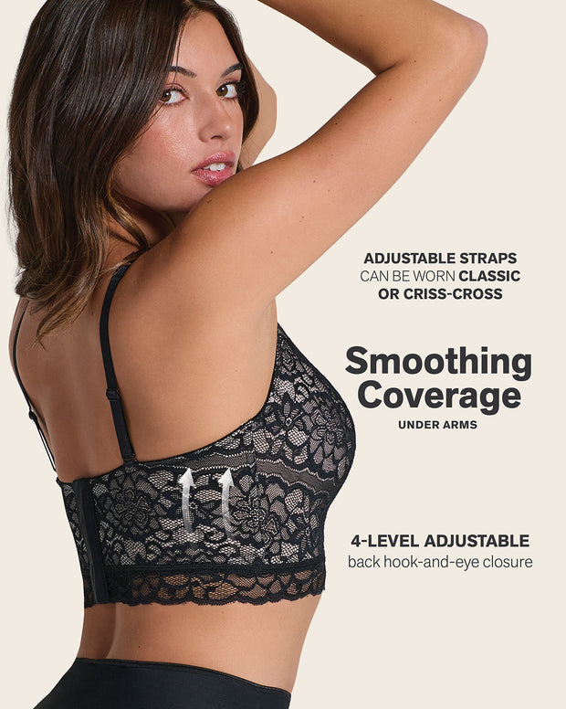 Luxe lace underwire smoothing bustier